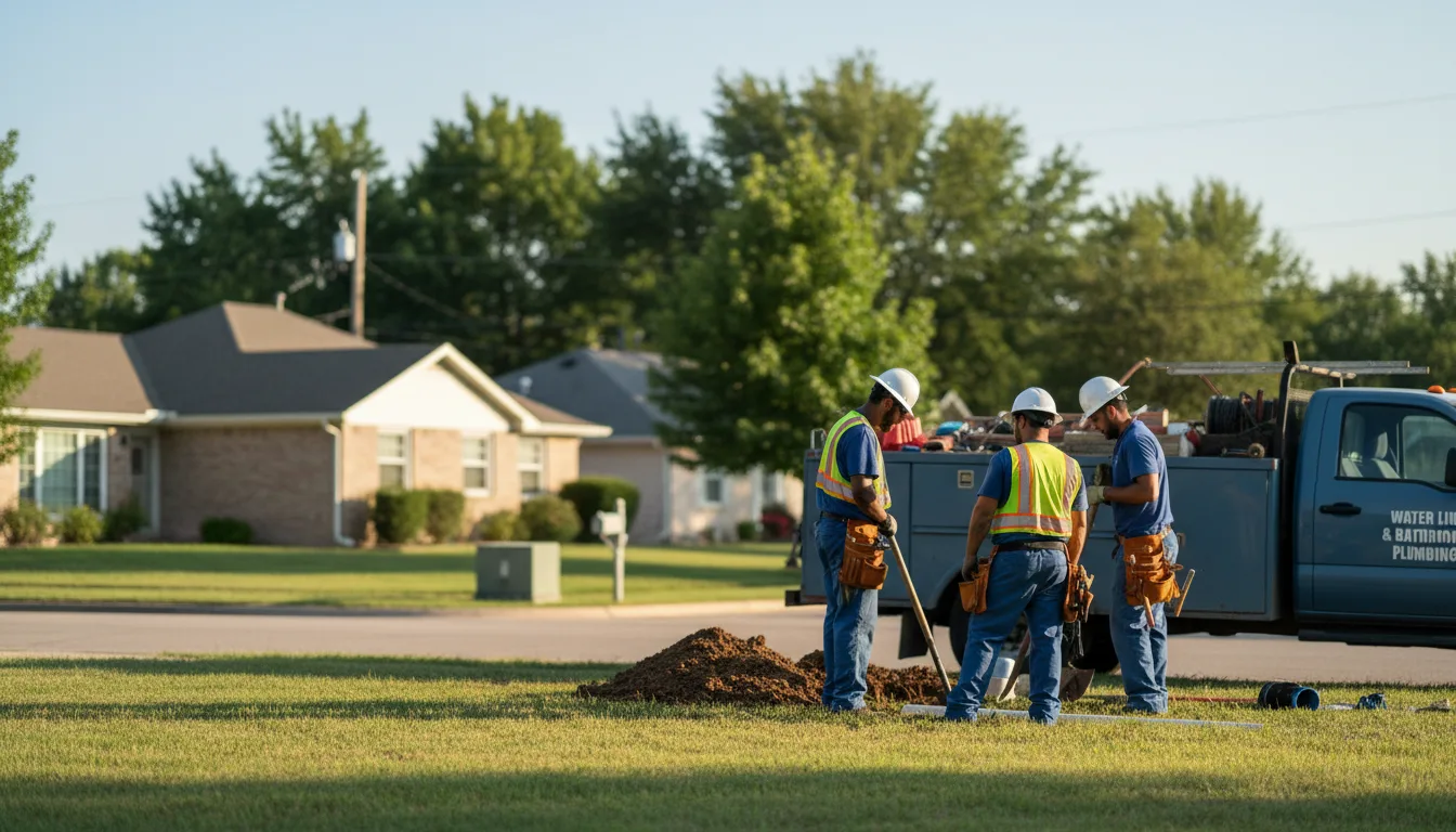 Residential water line and bathroom plumbing service in Shelbyville, IN